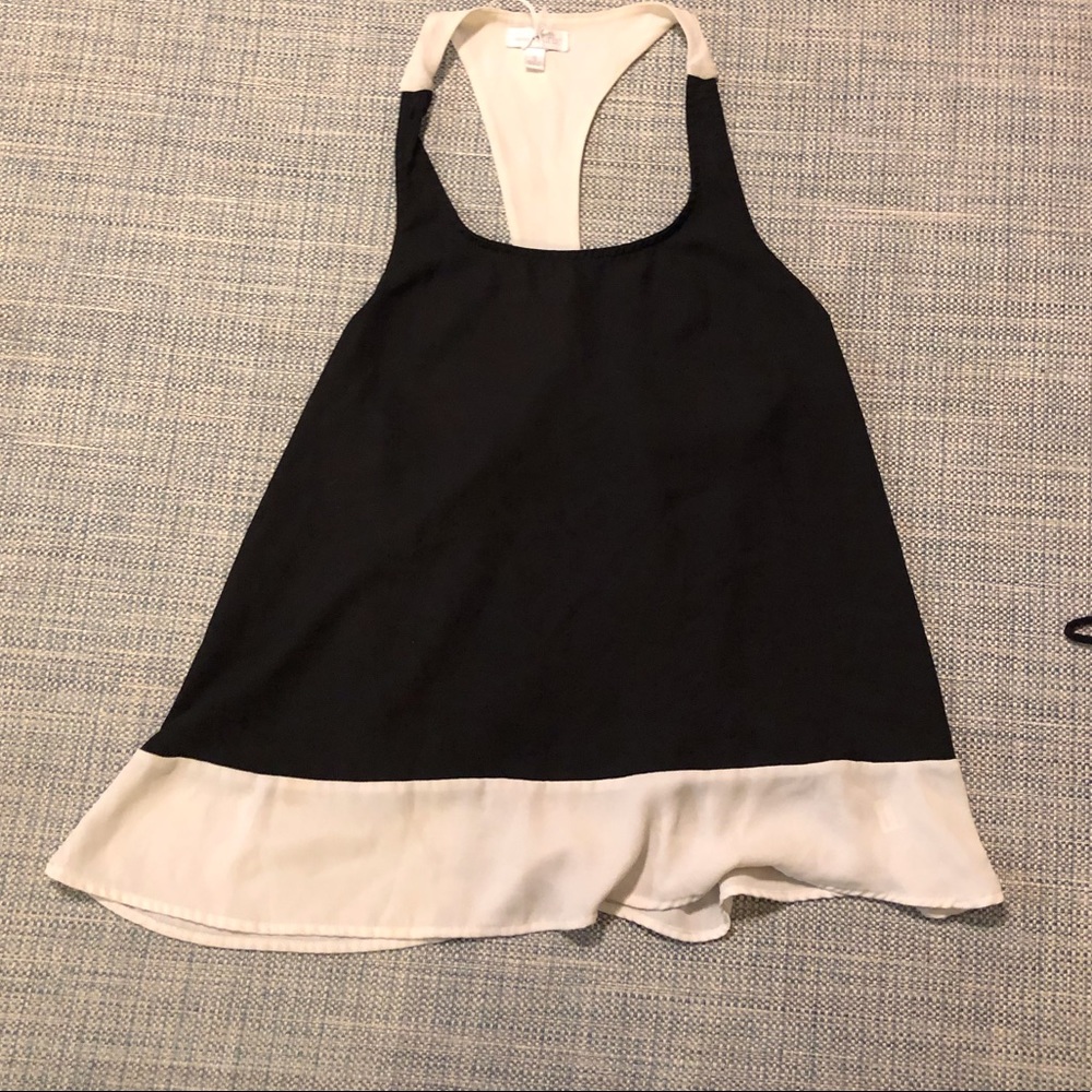 Black and White Flowy Shirt
